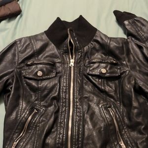 Vegan leather jacket Size Medium - miss London